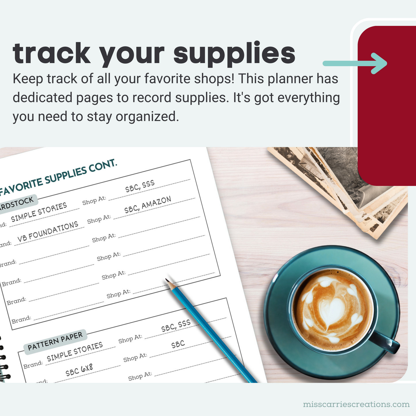 Scrapbooking Planner (Coil Bound)
