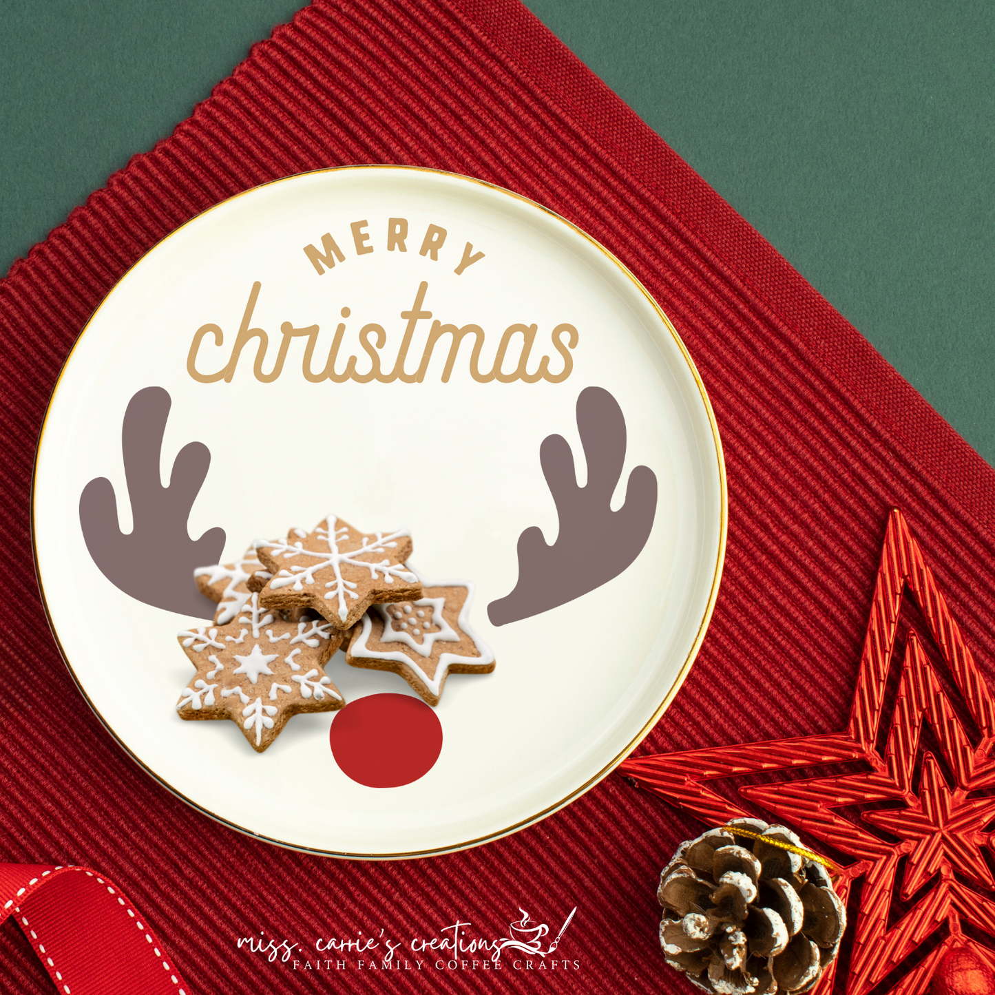 Red Nose Deer Cut File