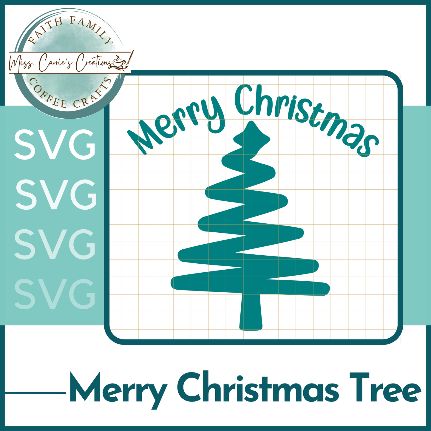 Merry Christmas Line Tree