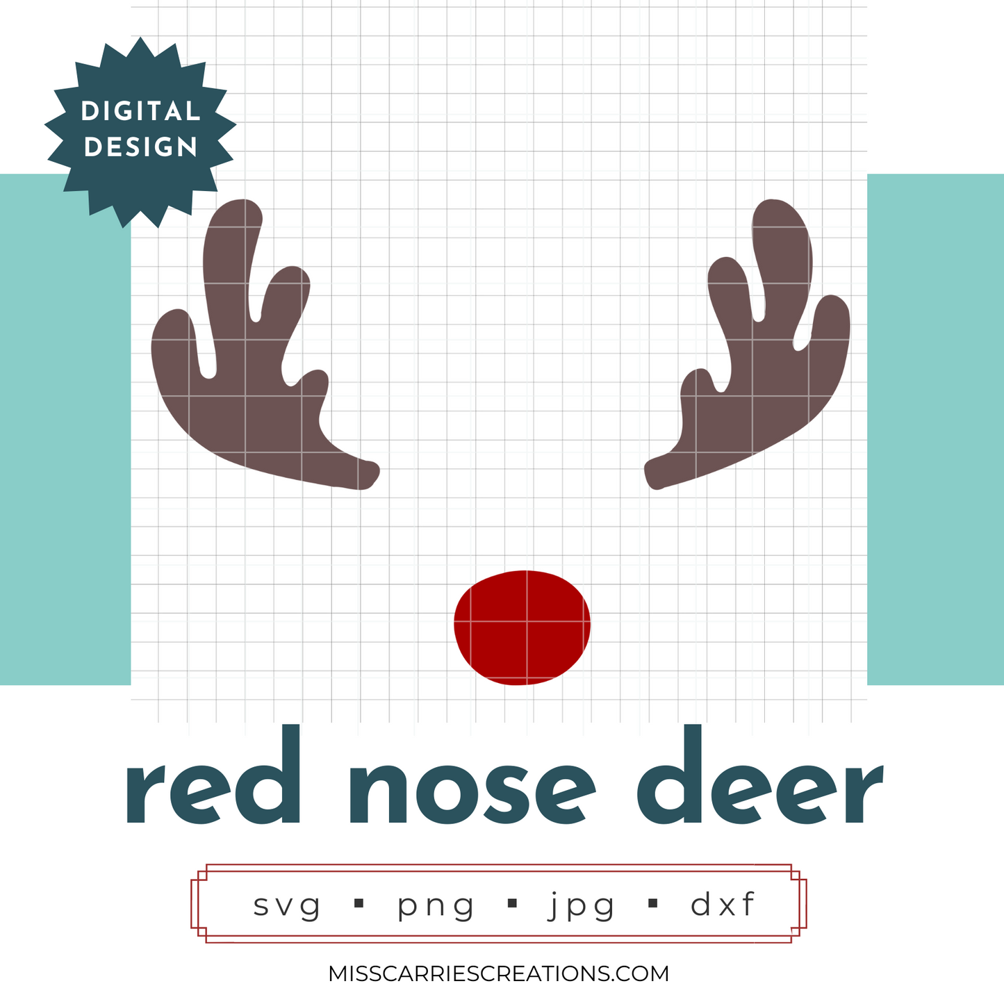 Red Nose Deer Cut File
