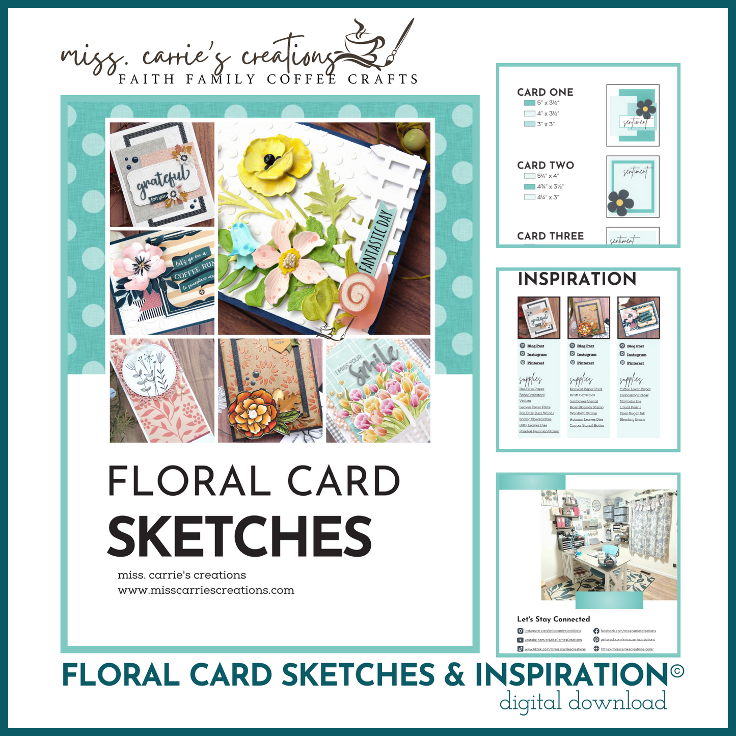 Floral Card Sketches Guide