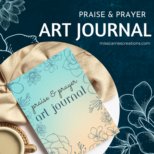 Praise & Prayer Art Journal with Floral Inspirations (SUNSET)