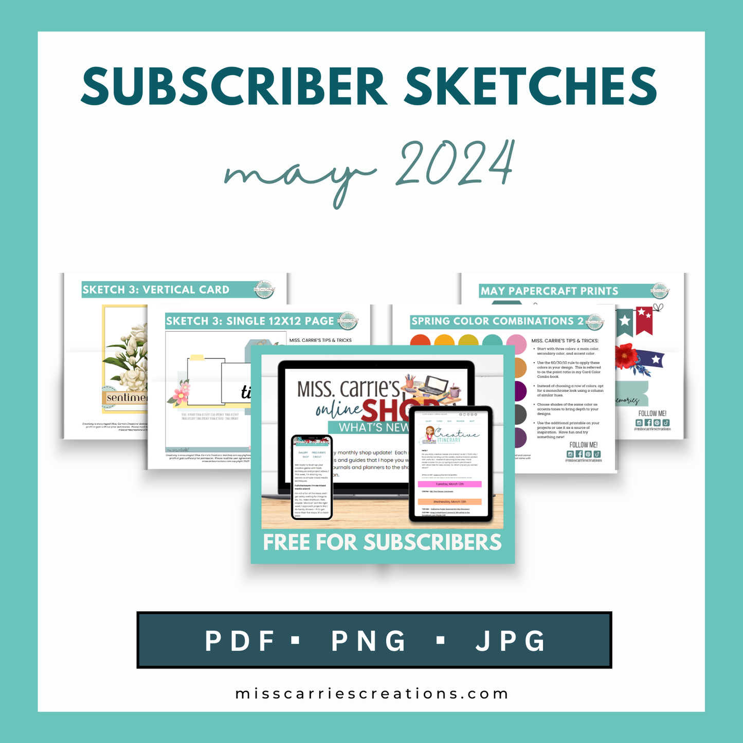 May 2024 Subscriber Sketches & Printables